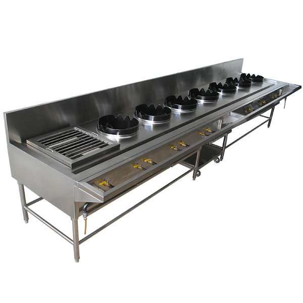 7 Open Top Burner with Sizzling Plate Grill